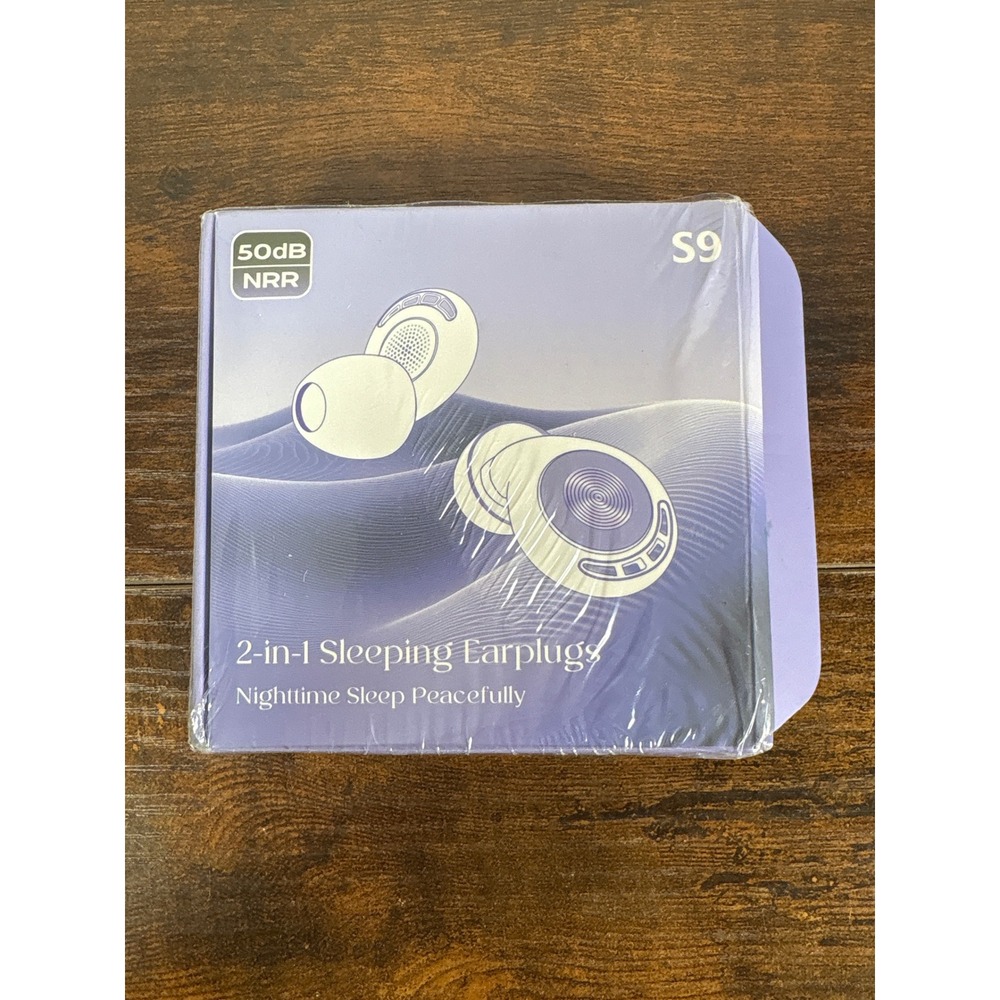 S9 2-in-1‎ Sleeping Earplugs 50dB NRR Noise Reduction Purple New in Box